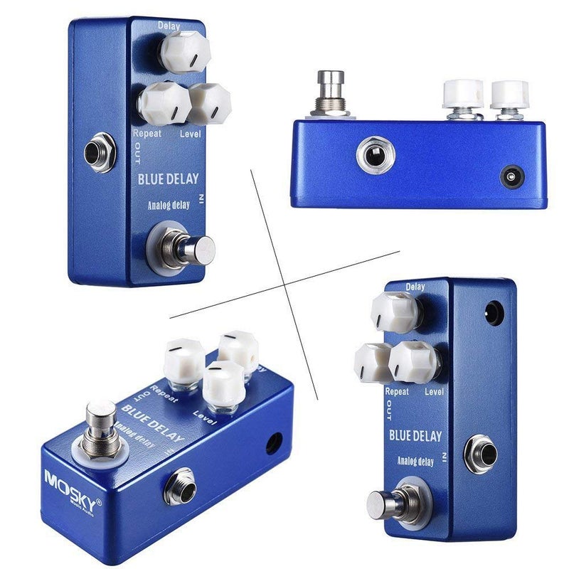 MOSKYAudio Mosky Delay Guitar Effect Pedal with True Bypass Switch (Blue delay) - Image 5